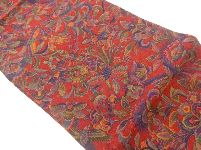 JAPANESE NAGOYA OBI / CHIRIMEN / PHOENIX